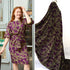 Atelier Jupe - 100% Viscose - Khaki Viscose with Purple Flowers